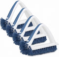 Unger 2-in-1 Grout and Corner Scrubber Brush Tool, Crevice Bathroom Cleaning Supplies for Showers, Door Tracks, Tile, and Bathtubs, Household 360-Degree Scrubbing Power (Pack of 4)