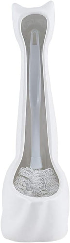 Allure Home Creation White Cat 2-Piece Toilet Brush Holder and Brush Set - Image 8