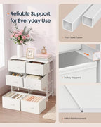 SONGMICS HOME 6 Drawer Dresser for Bedroom, Fabric Chest of Drawers
