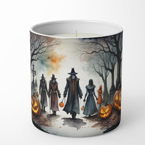 Caroline's Treasures DAC2243CDL Vampires Spooky Halloween Decorative Soy Candle Nature Soy Wax Essential Oil Home Decor Ideal for Bedroom Kitchen Bath Office Gift, 10 oz