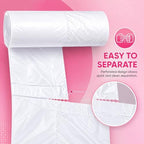 2.6 Gallon Scented Trash Bags with Handles (300 Bags) Small Bathroom Garbage Bags Wastebasket Can Liners for Home Office Bins (Cherry Blossom, 300 ct.)