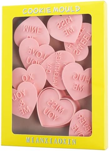8 Pcs Happy Birthday Cookie Molds New Year Spring Festival 3D Biscuit Mould Baking Tool Easter Cartoon Stamps for Biscuits (Valentine C) - Image 4