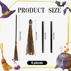 6 Pack Halloween Witch Broom Plastic Witches Brooms Halloween Theme Porch