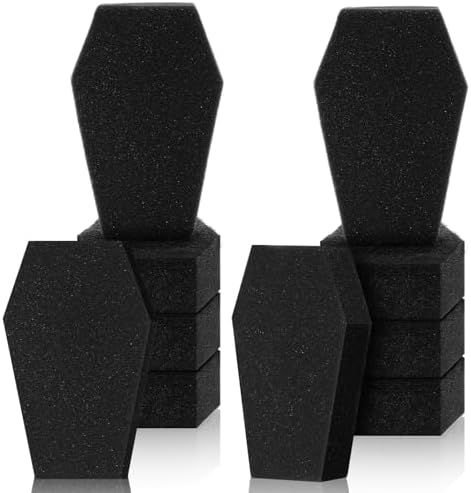 Tioncy 12 Pack Halloween Coffin Kitchen Sponges, Black