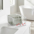 iDesign Bathroom Organizer Bin, Clear/Cherries