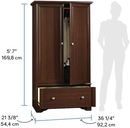 Sauder Palladia Armoire, Select Cherry finish