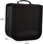 Amazon Basics Polyester CD/DVD Portable Storage Binder,400-capacity,Black,(Pack of 3)