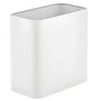 mDesign Metal Wastepaper Bin — Compact Rectangular Bathroom Bin — Rubbish Basket - Image 6