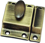 QCAA Traditional Large Oval Turn Cabinet Latch, Solid Brass, - Image 2