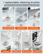 TUYU Electric Spin Scrubber,1500RPM Powerful Cleaning Brush for Home