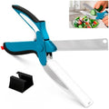 2 in 1 Kitchen Scissors for Food with Cutting Board, Safety Lock by LIBERHAUS