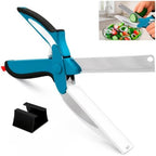 2 in 1 Kitchen Scissors for Food with Cutting Board, Safety Lock by LIBERHAUS