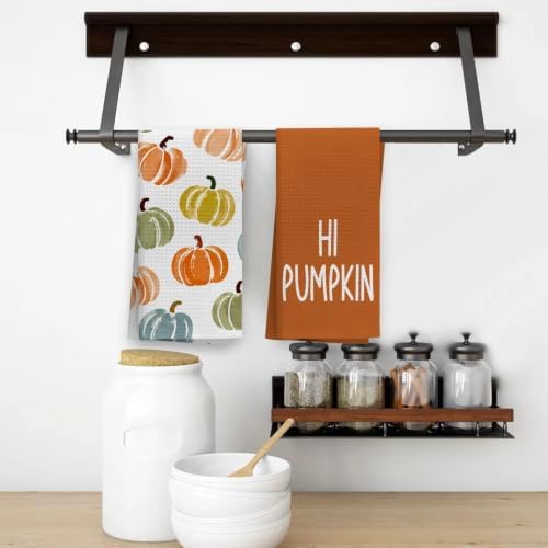 OHSUL Fall Colorful Pumpkin Kitchen Dish Towels Dishcloth 16x24 Set of 2 - Image 5