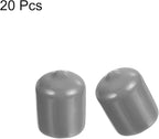 uxcell 20pcs Rubber End Caps Protective Caps 17mm ID Vinyl PVC Round Tube Bolt - Image 2