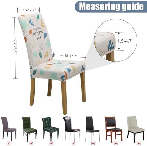 Dining Chair Covers, Stretch Seat Covers, Washable Furniture Protector