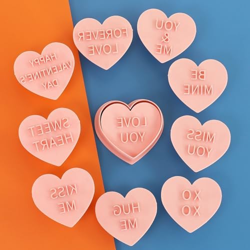8 Pcs Happy Birthday Cookie Molds New Year Spring Festival 3D Biscuit Mould Baking Tool Easter Cartoon Stamps for Biscuits (Valentine C) - Image 7