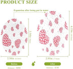 Hearts White Dots Cute Dish Scrub Sponges Kitchen Valentine's Day Non Scratch Reusable Compressed Cellulose Sponge Hanging for Household Cleaning Washing Dishes Pots and Pans 3 Pack - Image 2