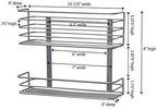 Household Essentials 1228-1 Double Basket Door Mount Cabinet Organizer | Mounts to Solid Cabinet Doors or Wall