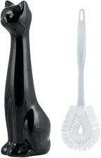 Allure Home Creation Black Cat 2-Piece Toilet Brush Holder and Brush Set - Image 2