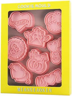 8 Pcs Happy Birthday Cookie Molds New Year Spring Festival 3D Biscuit Mould Baking Tool Easter Cartoon Stamps for Biscuits (Valentine B) - Image 4