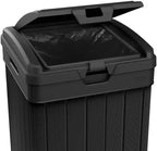 Outdoor Trash Can with Hinged Lid, 33 Gallon Capacity, Built-in Handles - Image 5
