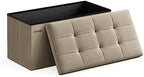 SONGMICS 30 Inches Folding Storage Ottoman Bench, Load 660 lb