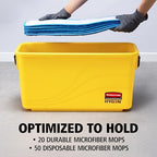 Rubbermaid Commercial Products HYGEN Charging Bucket Microfiber Mops, 18-in