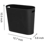 Small Trash Can Plastic Bathroom Wastebasket 3.2 Gallon Slim Garbage Container - Image 4