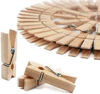 DurReus 50PCS 1.4inch Small Natural Wooden Clothespins - Image 2