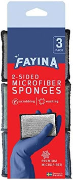 2-Sided Premium Microfiber Dish Sponge and Scrubber 3 Pack Variety - Image 5
