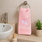 Breling 3 Pcs Bow Towels for Bathroom,Pink Bowknot Kitchen Hand Towels
