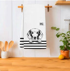 Hi Dachshund Waffle Kitchen Towels, Gifts for Dachshund Lovers Moms Dish Tea Towels for Kitchen, Weiner Dog Lover Gifts Decorative Hand Towels for Bathroom Guest Room Decor, 16x24 Inch - Image 2