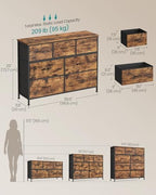 SONGMICS Dresser for Bedroom, Wide Dresser with 7 Fabric Drawers