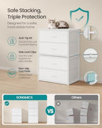 SONGMICS Closet Organizers and Storage, Stackable Storage Drawers