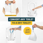 Lunderg Toilet Liners with Lemon Absorbent Pads - 20 Disposable Toilet Bags