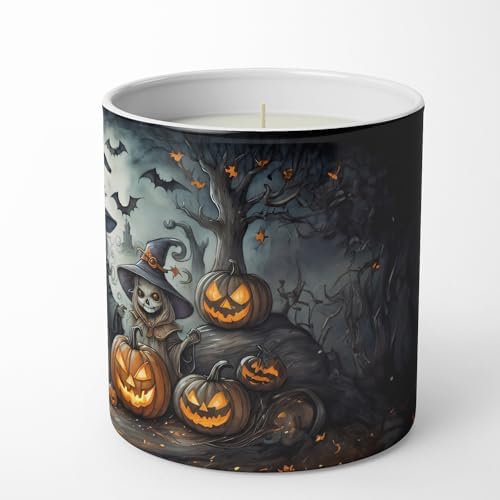 Caroline's Treasures DAC2284CDL Witches Spooky Halloween Decorative Soy Candle Nature Soy Wax Essential Oil Home Decor Ideal for Bedroom Kitchen Bath Office Gift, 10 oz