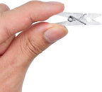 128 Pieces Mini Transparent Plastic Clear Clips, Photo Clips, Clothespins Clip - Image 5