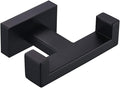 Angle Simple Double Towel Hook Matte Black, Stainless Steel Bathroom Towel by AngleSimple