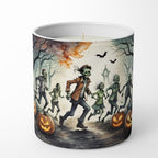 Caroline's Treasures DAC2287CDL Zombies Spooky Halloween Decorative Soy Candle Nature Soy Wax Essential Oil Home Decor Ideal for Bedroom Kitchen Bath Office Gift, 10 oz