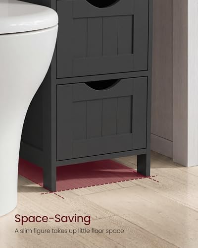VASAGLE Floor Storage Cabinet, Freestanding Organizer with 4 Drawers