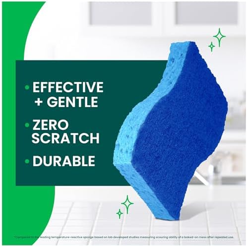 Scotch-Brite Zero Scratch Non-Scratch Scrub Sponges, 36 Pack