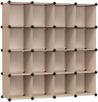 SONGMICS 16 Cube Storage Organizer，Plastic stackable cube shelf