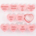 8 Pcs Happy Birthday Cookie Molds New Year Spring Festival 3D Biscuit Mould Baking Tool Easter Cartoon Stamps for Biscuits (Valentine C) - Image 3