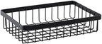 G.E.T. WB-962-MG Rectangular Metal Storage Wire Basket for Pantry, Produce and More, 9" x 6" x 2", Gray