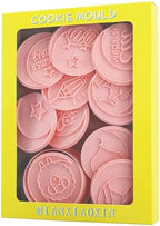 8 Pcs Happy Birthday Cookie Molds New Year Spring Festival 3D Biscuit Mould Baking Tool Easter Cartoon Stamps for Biscuits (Eid al-Fitr E) - Image 4