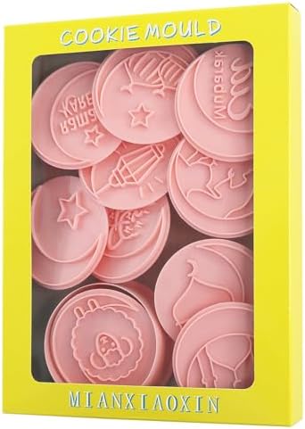 8 Pcs Happy Birthday Cookie Molds New Year Spring Festival 3D Biscuit Mould Baking Tool Easter Cartoon Stamps for Biscuits (Eid al-Fitr E) - Image 4