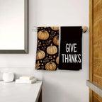 OHSUL Moody Fall Pumpkin Kitchen Dish Towels Dishcloth 16x24 Inch Set of 2 - Image 2