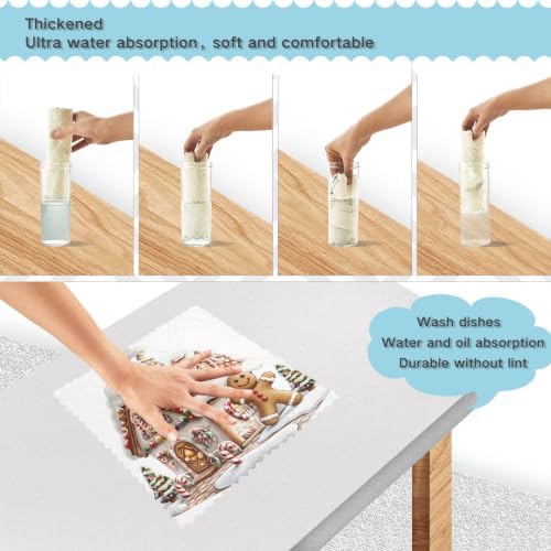 senya Kitchen Dishcloths Cute Gingerbread Candy Cloth Dish Towels