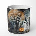Caroline's Treasures DAC2281CDL Ghosts Spooky Halloween Decorative Soy Candle Nature Soy Wax Essential Oil Home Decor Ideal for Bedroom Kitchen Bath Office Gift, 10 oz