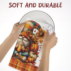 Fall Kitchen Towels Set of 6, Orange Pumpkin Fall Dish Towels - Image 4